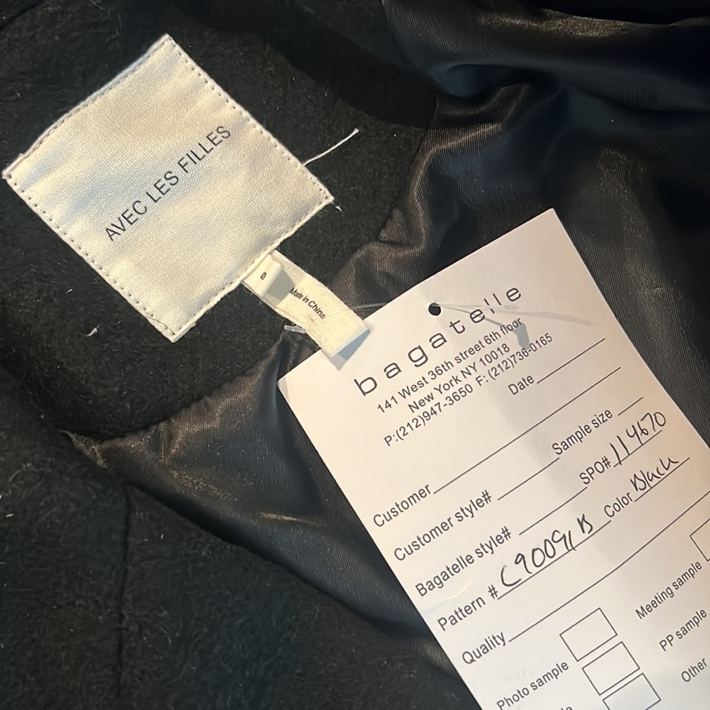 NEW Avec Les Filles ColorBlock Trench Coat, Black Red Camel Size S Retail ~ $500 - Picture 14 of 17